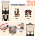 Dog Grooming Kit and Dog Paw Trimmer - Electric Quiet Cat Hair Clippers Set for Thick Coats