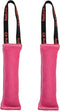 Redline K9 Bundle of 2 French Linen Dog Tug Toy - 3 inch X 10 inch with 1 Handle (Pink)