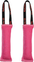 Redline K9 Bundle of 2 French Linen Dog Tug Toy - 3 inch X 10 inch with 1 Handle (Pink)