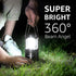 Lepro LED Camping Lanterns, Battery Powered, Collapsible, IPX4 Water Resistant Portable Lights for Emergencies