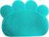 JOYJULY PVC Pet Dog Cat Puppy Kitten Dish Bowl Food Water Feeding Placemat, Non-Slip Cat Litter Mat Paw Shape, Blue