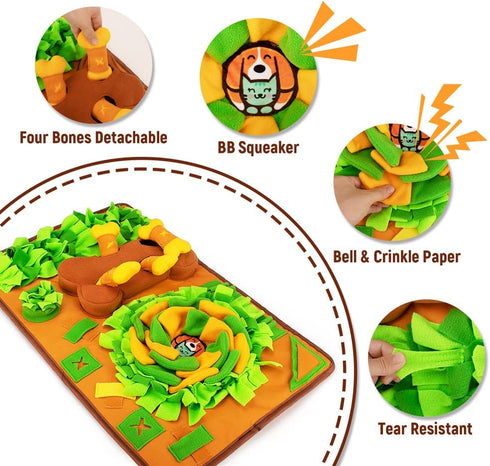 Snuffle Mat for Dogs, Enrichment Feeding Mat for Smell Training, Interactive Toy for Stress Relief and Mental