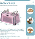 PETSFIT Cat Carrier for Large Cats, Dog Carriers for Small Dogs Under 25 Lbs, Soft Pet Carrier with Cozy Extendable Mat