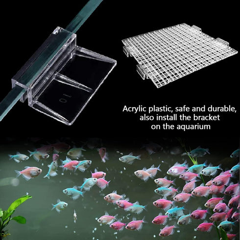 16 PCS 10mm Acrylic Aquarium Cover Clip, Clear Fish Tank Glass Support Holder for Rimless Aquariums