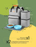 Set: 25L Backpack 2 2 1 Dog Travel Bag All-in-One DELOMO Airline Approved Dog Travel with Food Containers + Collapsible