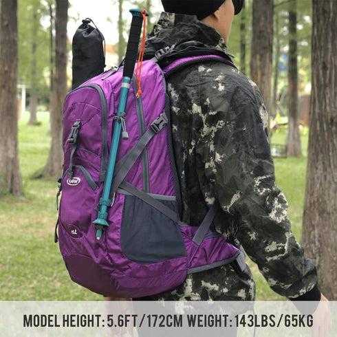 G4Free 45L Waterproof Hiking Travel Backpack with Rain Cover, Outdoor Camping Daypack for Men and Women