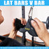 LAT Pull Down Bar for Cable Machine - T Bar V Bar Attachments for Strength Training, Back and Tricep
