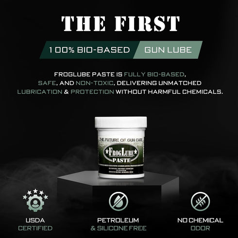 (4oz) FrogLube Paste - Gun Grease - Gun Lubricant - Metal Absorbing Gun Oil Lubricating Paste - Non-Toxic Gun Lube