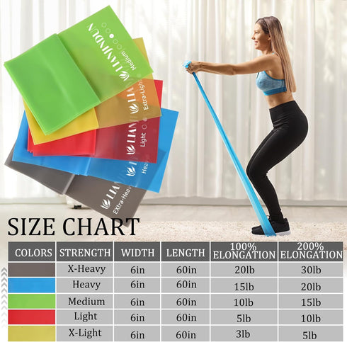 Professional Resistance Bands Set for Women and Men, Latex-Free Work Out Bands for Physical Therapy and Exercise