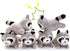 Interactive Squeaky Dog Toy, Replacement Animals Raccoon (Pack of 6)
