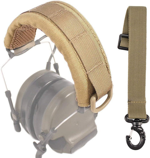 Tactical Modular Headset Cover, Molle Headband for Outdoor Military Headphone, Wargame Microphone Hunting Accessories