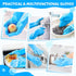 Pecute Heat Resistant Pet Grooming Gloves - Silicone Bathing Gloves with High-Density Teeth for Dogs & Cats (Blue)