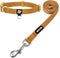 azuza Nylon Fall Dog Collar and Leash Set, Strong & Durable Basic Style Leash for Small Dogs, Latte Brown, S