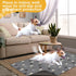 Washable Extra Large Dog Pee Pads, Absorbent Reusable Training Mat, Non-Slip, Grey 72"x72"