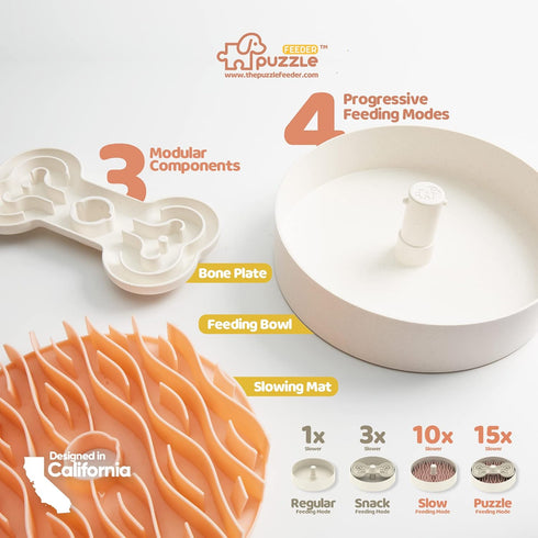 Pink Puzzle Feeder Bowl for Dogs - Slow Feeding Dog Food Puzzle