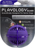 Playology Silver Dental Chew Ball Dog Toy, Large - All-Natural Pork Sausage Scent for Senior Dogs (35lbs+)