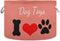 Dog Toy Box Chest with Cotton Rope Salmon Toy Storage Organizer Boxes
