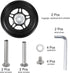 uxcell Replacement Luggage Wheels, 75x24mm Suitcase Wheel Repair Kits with PU Bearing Wheels, Washers, Wrenches, Axle