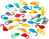 CHIWAVA 60PCS Furry Cat Toy Mice Rattle, Small Mouse Kitten Interactive Play Assorted Colors