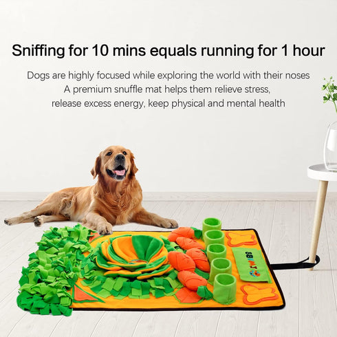(31''x19'') Pet Snuffle Mat for Dogs Sniff Mat Nosework Feeding Mat Slow Feeder Interactive Dog Puzzle Toys