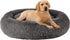 MFOX Calming Dog Bed for Medium and Large Dogs, Faux Fur Donut Cuddler, Sizes L/XL/XXL/XXXL, Up to 100 lbs