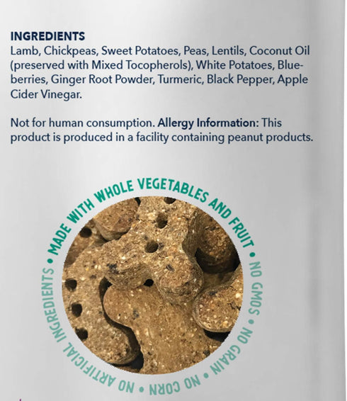 Health Extension Oven-baked Dog Treat, Gluten & Grain-free, Puppy Training Dry Biscuit Treats, Lamb & Blueberries (2.25