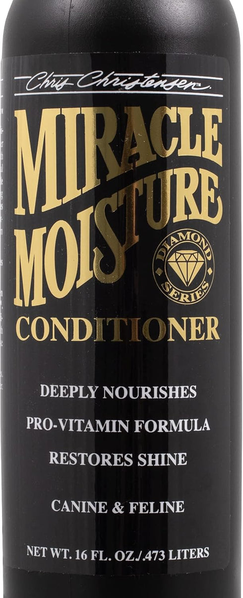 16 oz Chris Christensen Diamond Series Miracle Moisture Dog Conditioner, Groom Like a Professional, Pro-Vitamin