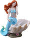 Mermaid Figurines Shell Aquarium Ornament, Resin Mediterranean Style Jewelry Storage Organizer for Girls