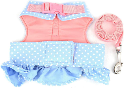 SELMAI Cat Harness and Leash for Walking, Escape Proof Dot Vest Harness for Small Dogs and Kittens