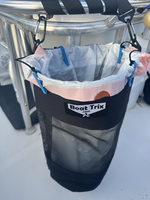 Large Hoop Mesh Garbage Bag for Boats - Versatile Trash Solution