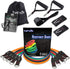 TheFitLife Exercise Resistance Bands with Handles, 5 Fitness Workout Bands, Stackable up to 300 lbs, Training Tubes
