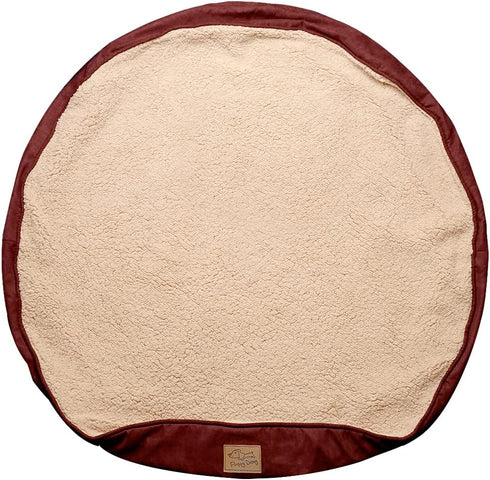 Floppy Dawg Universal Round Dog Bed Replacement Cover, Removable and Machine Washable, Large 36W, Brown