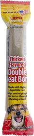 (24 Count) Ultra Chewy Chicken Double Treat Bones: Long-Lasting Dog Treats Made in USA for Large and Small Breeds