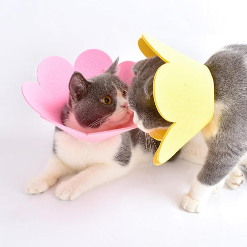 Sunflower Shape Elizabethan Dog Neck Collar, Soft Protective Recovery Cone for Small Dogs & Cats After Surgery