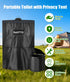 PAHTTO Portable Camping Toilet, Foldable Toilet for Adults with Detachable Phone Shelf and Toilet Paper Holder