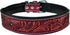 Leather Dog Collar Western Style Heavy Duty Hand Tooled Adjustable Padded for Puppies and Big Dogs