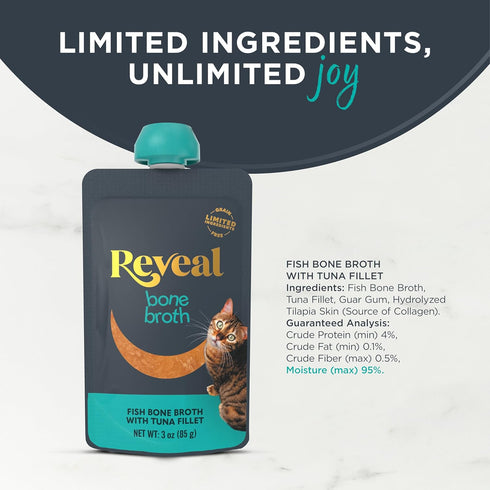 (6 3oz Reveal Natural Wet Cat Food, Limited and Natural Ingredients, Grain Free, High Protein with No Artificial