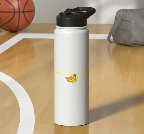 Banana Heartbeat Banana Lover Stainless Steel Insulated Water Bottle