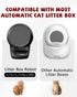 150 Count 4/5/5 1.5X ANWA Litter Box Robot Pro/EVO Waste Bags, Upgraded Thicker Cat Litter Bags for Automatic Litter