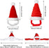 2 Pieces Guinea Christmas Hat - Adjustable Elastic Band Santa Claus Cap for Small Animal Christmas Party Decor