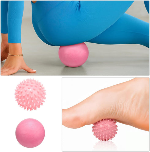 11 7 In1 Set Soulchen Pcs Pink Foam Roller Foam Back Roller Massage Stick Exercise Resistance Elastic Bands Plantar