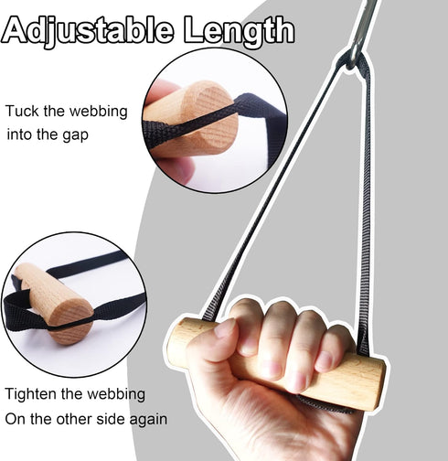 Pull Up Handles Grips Fitness Strap Heavy Duty Cable Machine Handles for Home Gym Pull-up Bars and Barbells