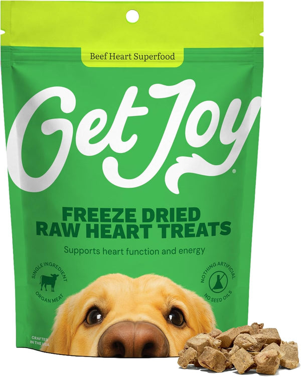 Get Joy Freeze Dried 100% Beef Heart Dog Treats, 2oz | Single
