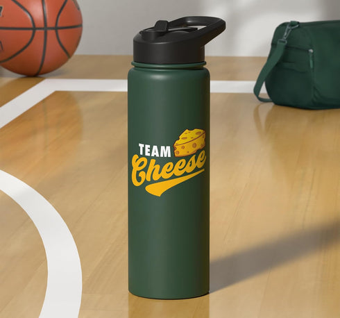 Funny Cheese Shirts Team Cheese - Dairy Lover Cheese Lover Stainless Steel Insulated Water Bottle