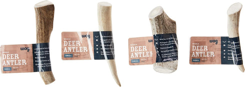 Amazon Brand – Wag Dog Deer Antler Chew, Naturally Shed, Small (Best for Dogs under 15 lbs)