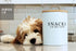 White Pet Snack Container with Easy to Open Bamboo Lid, 70 oz Dog and Cat Treat Container