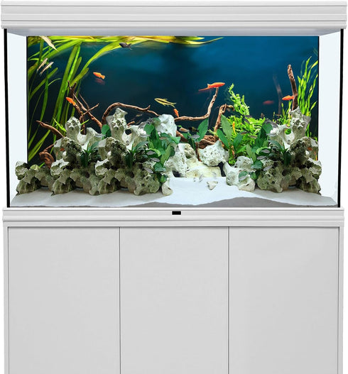 YongFoto Fish Tank Background 48x24 inch Aquarium Background River Bed Waterweeds Moss Lake Aquatic Plant Undersea Tree Branch Backdrop Reptile Habitat Terrarium Background