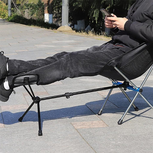 LSLANSOON Folding Attachable Footrest Leg Rest Camping Chair Accessories for Reclining Swing Chair Moon Chair Beach