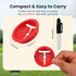 AIUAIP 3 Pack Set Golf Ball Line Marker: Golf Alignment Tool with Marking Pen to Improve Putting Precision & Target