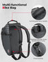 KEMIMOTO Rear Bike Rack Bag - 13L Waterproof 3 IN 1 Trunk Bag for Road Mountain City Bikes